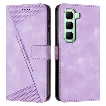Capa FOXDOCK para Infinix Hot 60 Pro Plus | Pele | Flip | 3 Compartimentos para Cartões | Roxo - 1