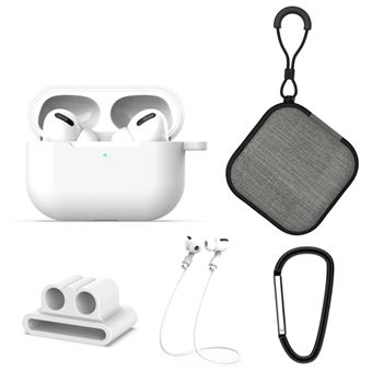 Capa Magunivers | Silicone fone de ouvido cordão gancho portátil pano parte fixa Branco para Apple AirPods Pro - 1