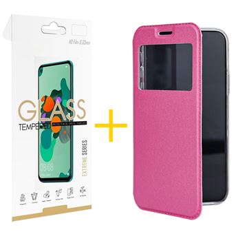 Pack 1 x Película de Vidro Temperado 2.5D + Capa skyhe  Samsung Galaxy A14 5G | Gandy Flip Cover - Rosa - 1