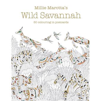 Millie Marotta'S Wild Savannah Postcard Box 50 Beautiful Cards For Colouring In 17 - 1