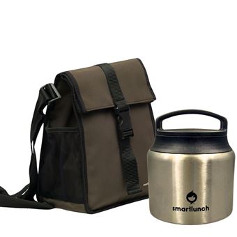 Set Lancheira Square e Termo de Inox | 630ml | Verde - 1