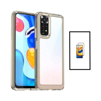 Kit Phonecare AluminArmor Airbag Protection + Película de Vidro Temperado 5D Full Cover para Xiaomi Redmi Note 11 - Transparente/Beje - 1