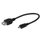 Vivanco 45298 cabo USB 0,15 m 2.0 Micro-USB B USB A Preto