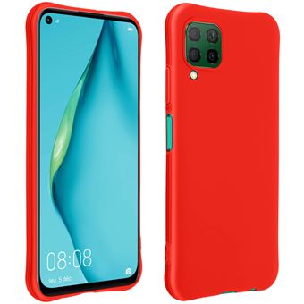Capa Avizar para Huawei P40 Lite Proteção Silicone com Lados Bumper - Vermelho - 1