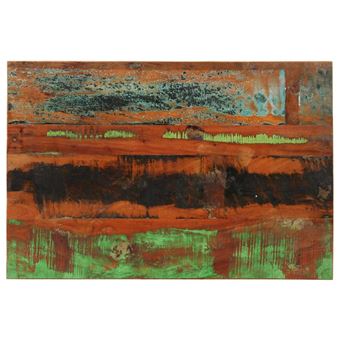 Tampo de Mesa Retangular vidaXL | 60x90cm | 15-16mm | Madeira Recuperada Maciça - 1