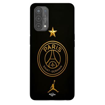 Capa Maniacase para Oppo A74 5g | PSG logotipo jordan dourado estrela campeã - 1