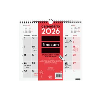Calendário de Parede 2026 Finocam | 26,5x24,5cm - 1