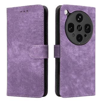 Capa ZURSANA para OPPO Find X8 Ultra 5G | Pele Sintética | Fecho Magnético | Compartimento para Cartões com Bloqueio RFID | Violeta - 1