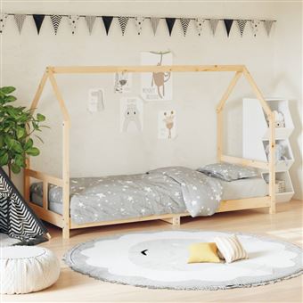 Estrutura de cama infantil vidaXL | 80x200 cm | | madeira de pinho maciça - 1