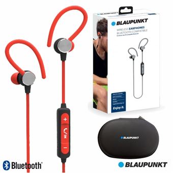 Auscultadores Bluetooth Blaupunkt sem Fios Stereo Bat Vermelho
