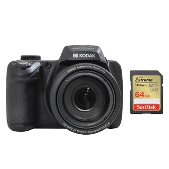 Câmara Kodak PIXPRO AZ528 Preto + cartão Sandisk 64GB - 1
