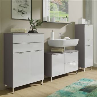 Móvel para Casa de Banho Germania GW-Mauresa | 34x80x56 cm | Grafite/branco - 1