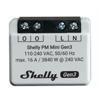 Interruptor Elétrico Shelly PM Mini Gen3 | Cinzento - 1