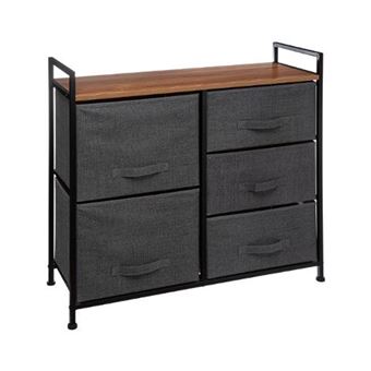 Cómoda SociÚTU JJA | 5 Gavetas - Cinza Escuro - 1