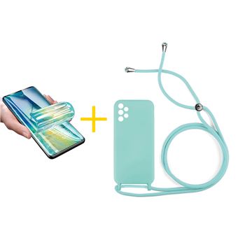 Pack 1 x Película de Hidrogel + Capa Accetel Samsung Galaxy A23 5G Gel Rope - Verde Água - 1