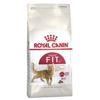 Comida seca para gatos royal canin fit 32 adulto carne de porco, aves, arroz, legume 2 kg - 1