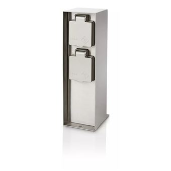 Tomada Philips by Signify myGarden Poste com tomada Rock | Aço inoxidável - 1