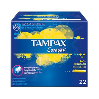 Tampão TAMPAX Compak Regular | Branco, Amarelo - 1