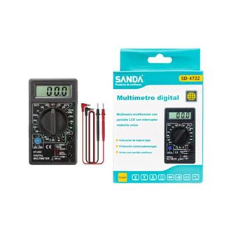 Multímetro Digital com 3 1/2 Dígitos SANDA SD-4722 - Preto - 1