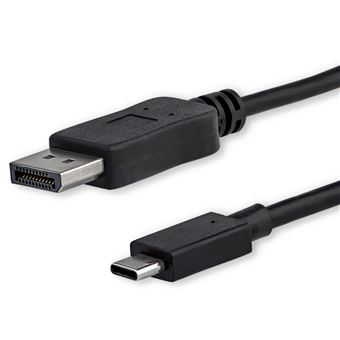 Adaptador de Cabo de Vídeo StarTech.com Cabo USB-C para DisplayPort de 1,8 m - 4K 60Hz - Preto | Preto - 1
