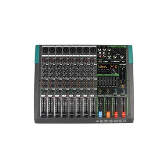 Mesa de Mistura de Som Lomeho | 8 Canais | Suporte Bluetooth | 256 Efeitos | 48V Phantom Power - 1