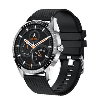 Smartwatch HSMY Watch Y20 | Bracelete de Silicone | Preto e Prata - 1