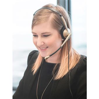 Auscultadores com Fio Koss CS95 | USB | Microfone | Cancelador de Ruído - Bege - 1