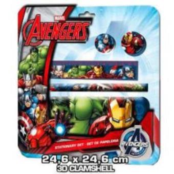 Conjunto Papelaria Vingadores Marvel 5 Peças