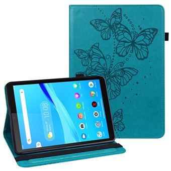 Capa PU Padrão de borboletas de travamento de queda com Suporte Azul Magunivers para Lenovo Tab M8/M8 (2nd Gen) TB-8505/TB-8705/TB-8506 - 1