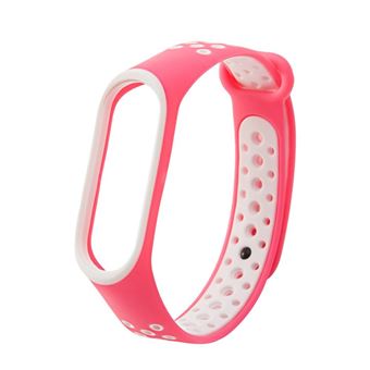 Bracelete Lmobile para Mi Band 4 - Rosa / Branco - 1