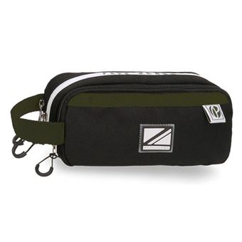 Estojo Escolar Pepe Jeans Lucca Preto com Zíper Triplo - 1