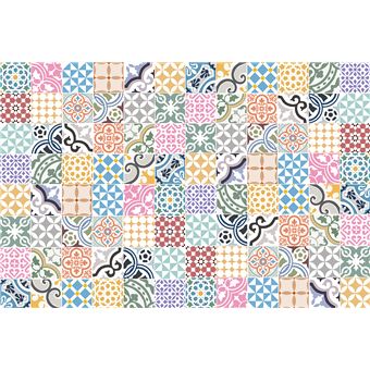 Tapete de Vinil VINILIKO San_Tropez | 200x266 cm | PVC Antiderrapante | Vinílico | Lavável | Estilo Hidráulico - 1