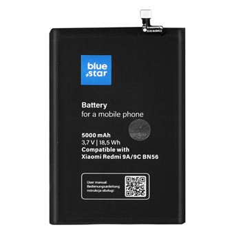 Batería De Repuesto Compatible Para Xiaomi Poco M2 Pro / Redmi 9C / 9A - 5000 MAh, Modelo BN56