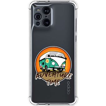 Capa Tumundosmartphone de silicone anti-choque para Oppo Find X3 Pro 5G desenhos de design  Adventure Time - 1