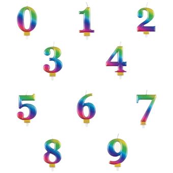 Vela de Aniversário Omnific Arco-Irís | Nº 9 - 1