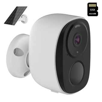 Câmara de Vigilância DUDAO SX01 32GB WIFI 3MP | Visão nocturna | 3W Painel solar | Branco - 1