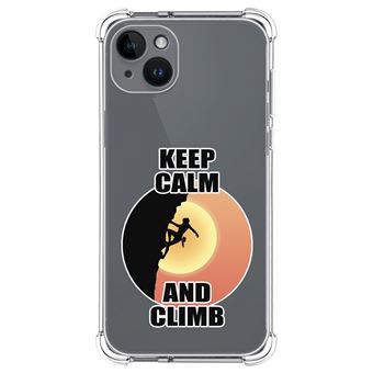 Capa Tumundosmartphone de silicone anti-choque para iPhone 14 Plus (6.7) design Mulher Escalada Desenhos - 1