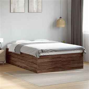 Estrutura de cama vidaXL | 120x190cm | derivados madeira carvalho castanho - 1