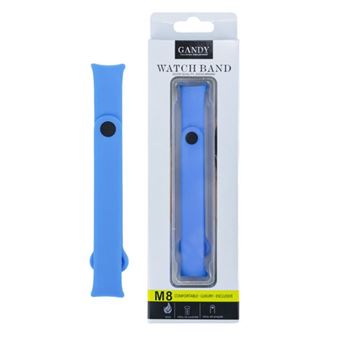 Bracelete/Pulseira de Silicone Gandy Compatível com Mi Band 8 - Azul Claro - 1