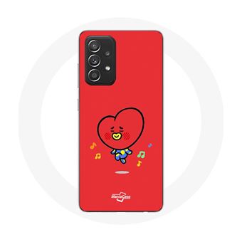 Capa Maniacase para Samsung Galaxy A52 Bts Bangtan Rapazs Bt21 Tata V Fundo Vermelho - 1