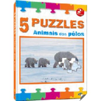 5 Puzzles: Animais Dos Polos - 1