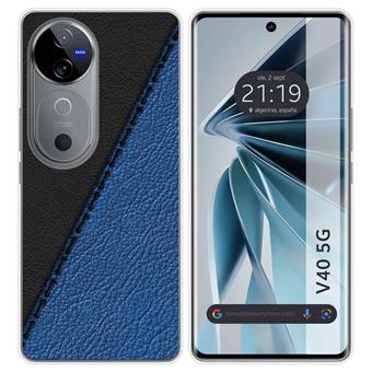 Capa de silicone TUMUNDOSMARTPHONE para Vivo V40 5G design de couro 02 desenhos - 1
