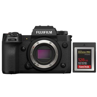 Fujifilm X-H2 Body Black+SanDisk 128GB Extreme Pro CF CFexpress Card Type B - 1