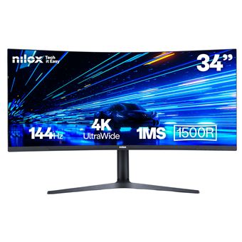 Monitor Gaming Nilox MONITOR NXM344KD11 ULTRAWIDE 4K CURVO 144HZ 2HDMI 2DP 1MS MMDIA | LED | UWQHD | 1 ms | 144 Hz | 34" | E - 1