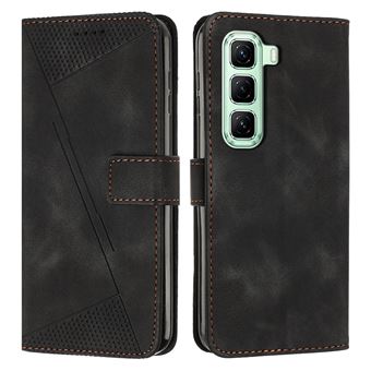 Capa FOXDOCK para Infinix Hot 60 Pro Plus | Pele | Flip | 3 Compartimentos para Cartões | Preto - 1