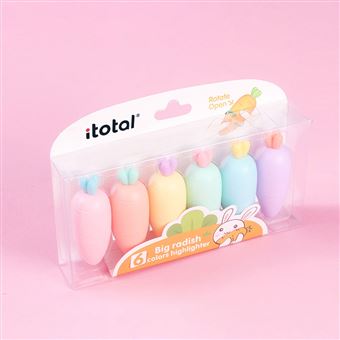 Sublinhador I-Total Macaron Cenourinhas | 6 Cores - 1