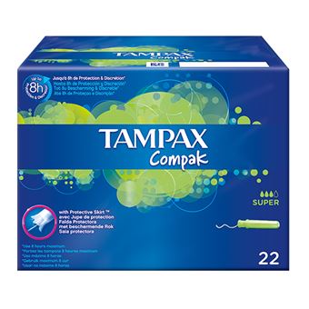 Tampão TAMPAX Compak Super | Branco, Amarelo - 1