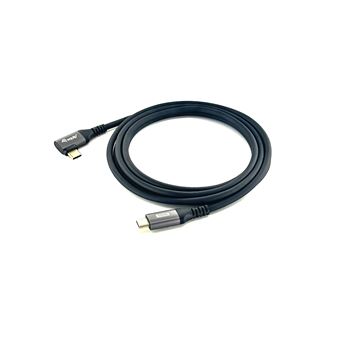 Cabo Usb Equip 128891 Cabo USB 2.0 C para C com ângulo de 90°, M/M, 1,0 m, PD 100 W, preto | Preto - 1