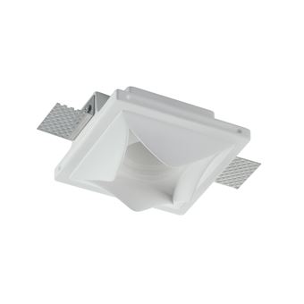 Foco de encastrar Intec BRICK em gesso branco pintável (1xGU10) - 1