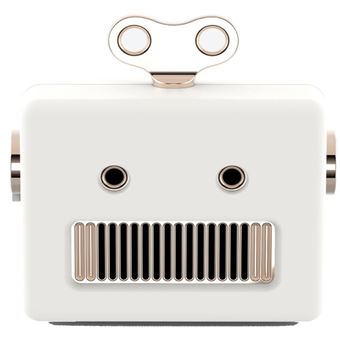 Coluna Qushini Bluetooth Robot Speaker Branco - 1